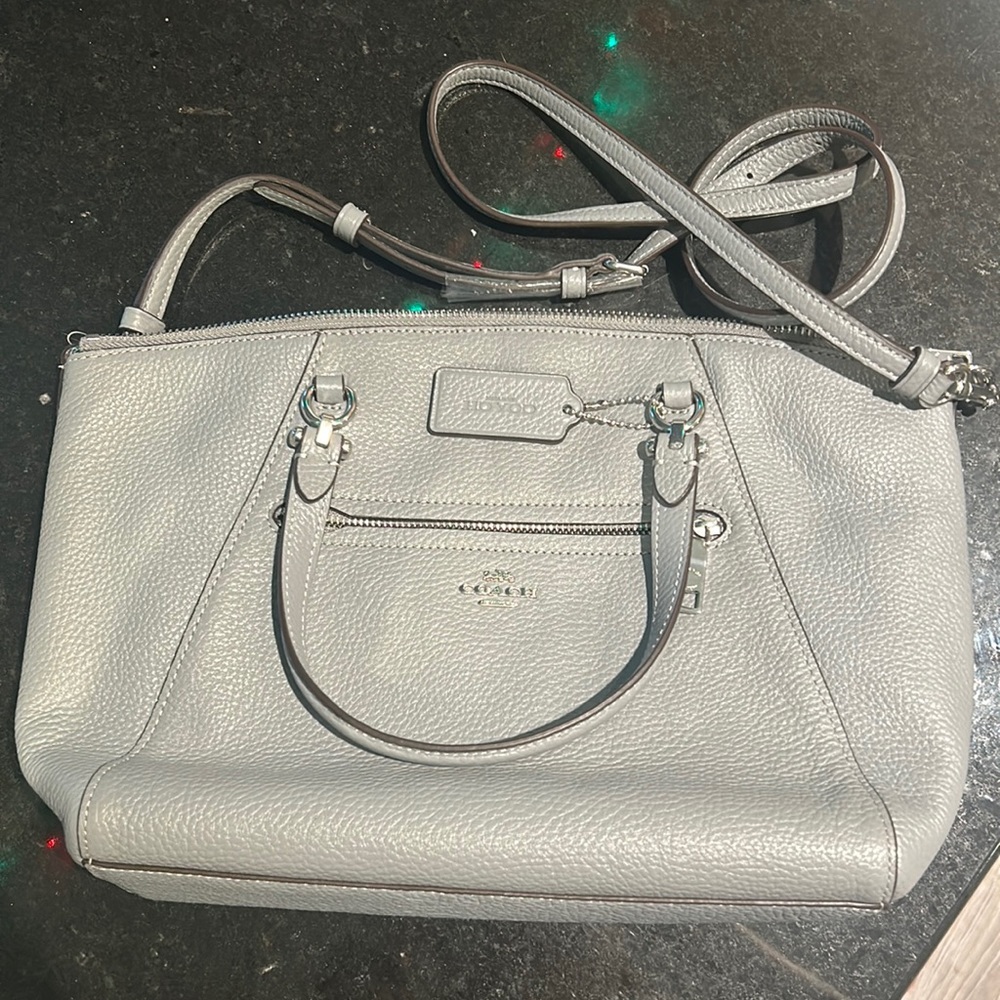 NWT Coach Prairie Satchel Pebble Leather Granite